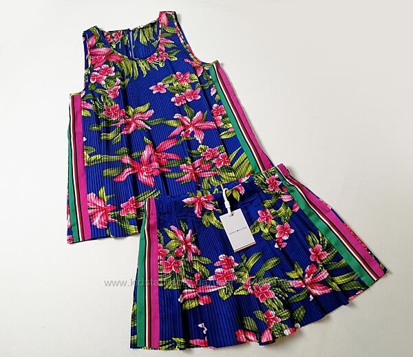 Брендовый костюм блуза и шорты плиссе Tommy Hilfiger