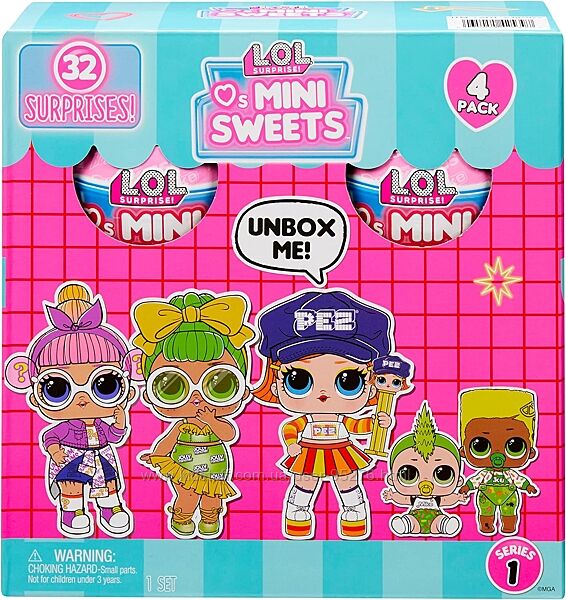 Набір лол L. O. L. Surprise Loves Mini Sweets Collectible Dolls 4-Pack 3