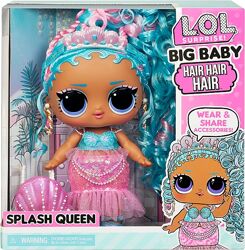 Кукла LOL Surprise Big Baby Hair Hair Hair Large 11 Splash Queen і єдинорог