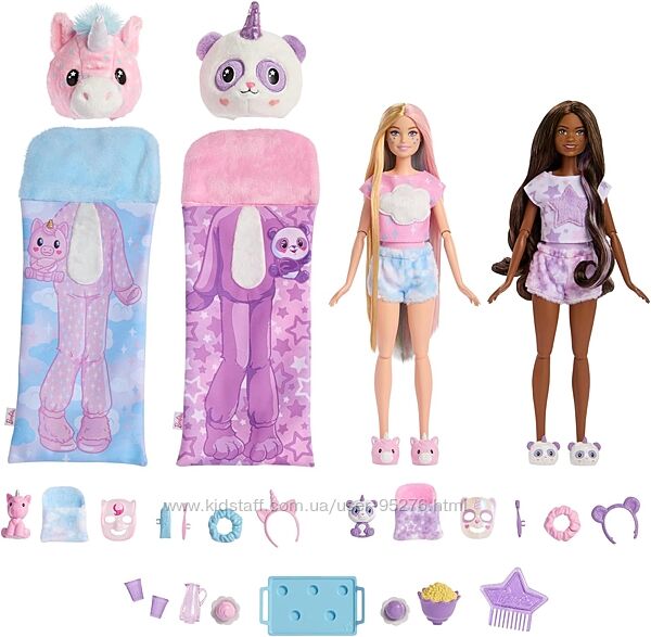 Набор из 2х кукол Барби Barbie Cutie Reveal Gift Set with 2 Dolls & 2 Pets