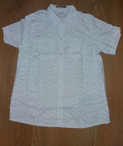 Мужская рубашка с коротким рукавом белая р. XXL 52 Турция