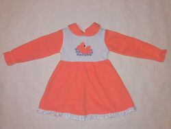 Платье теплое для девочки DL на рост 104 см. Оранжевый
