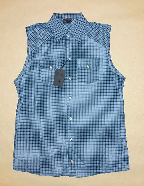 Рубашка мужская без рукавов Sonetti р. L 48 Синий клетка