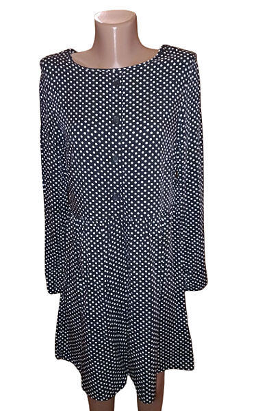 Платье женское черное в горох H&M р. М 46