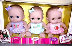 Лялька оригінал Вініловий пупс Berenger  JC Toys Lil Cutesies набір 3 шт 