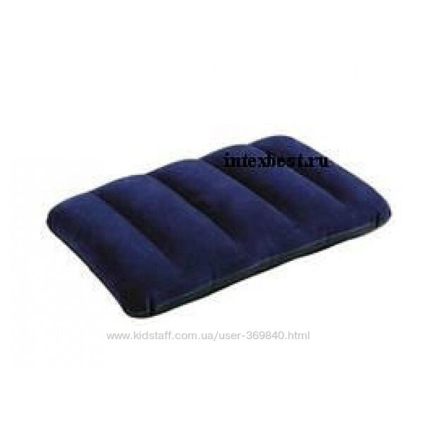 Подушка надувная, синяя, велюр, 48х32см