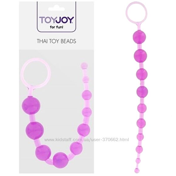 Анальні кульки Thai Toy Beads від Toy Joy, колір фіолетовий