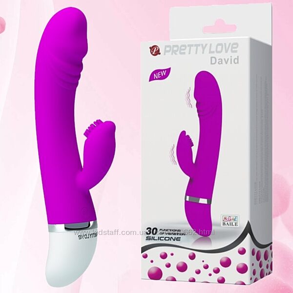 Багатошвидкісний вібратор з кліторальною щіточкою David від Baile