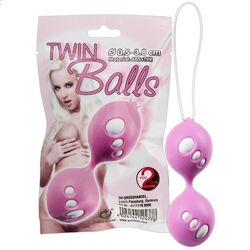 Розовые вагинальные шарики Twin Balls от You2Toys
