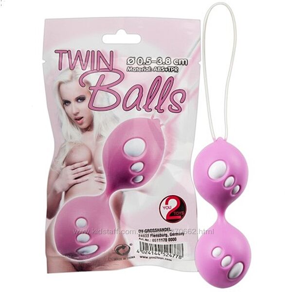 Розовые вагинальные шарики Twin Balls от You2Toys