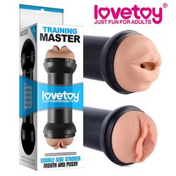Двухсторонний мастурбатор в колбе вагина и ротик Traning Master LoveToy