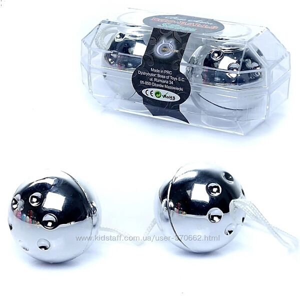 Вагинальные шарики серебряного цвета Duo balls Silver от Boss
