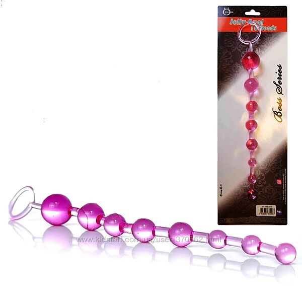 Анальні буси рожевого кольору Jelly Anal Beads від Boss