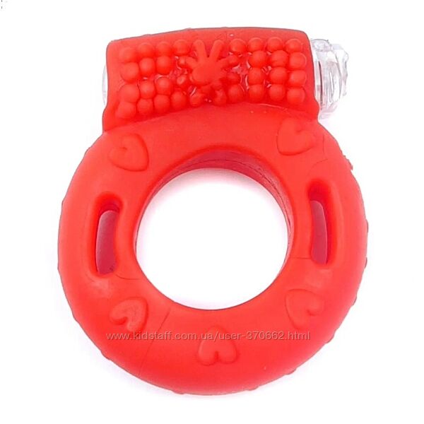 Виброкольцо для пениса красное vibrating cock ring от Boss