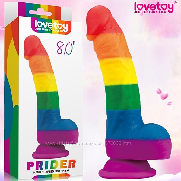 Цветной фаллоимитатор на присоске Prider Dildo 8 от LoveToy