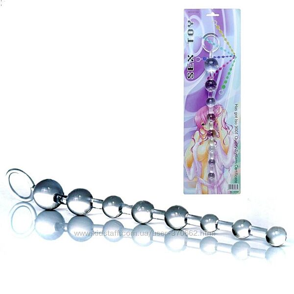 Анальні намиста Jelly Anal Beads CRISTAL від Boss, колір прозорий