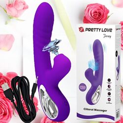 Вагінальний вібратор з вакуумною стимуляцією на акумуляторі Jersey Baile