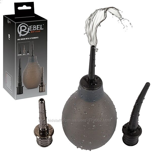 Анальний душ із 3 насадками Anal Douche від Rebel