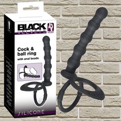 Насадка для двойного проникновения с подхватом мошонки  Cock & Ball ring