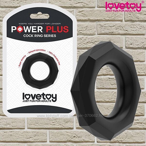 Эрекционное кольцо на пенис черноеPower Plus Cockring  от LoveToy