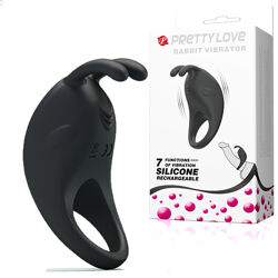 Эрекционное виброкольцо на аккумуляторе Pretty Love Rabbit vibrator ring
