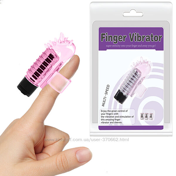 Клиторальный стимулятор на палец с вибрацией Finger Vibrator Pink Baile