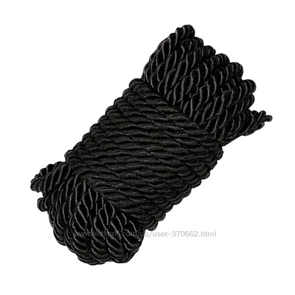 Мотузка для шибарі чорна Shibari Rope Black від Guilty Toys 10 метрів