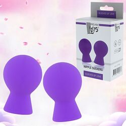 Вакуумні помпи для сосків Pleasure Pumps Nipple Suckers Purple Dream Toys