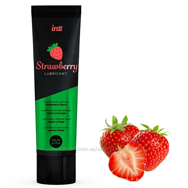 Оральний лубрикант з смаком і ароматом полуниці Strawberry Lubrificant Intt