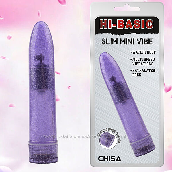 Класичний вібратор фіолетовий Hi-Basic Slim Mini Vibe Purple від Chisa