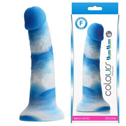 Фалоімітатор силіконовий на присосці Colours Pleasures Yum Yum 6 Dildo Blue