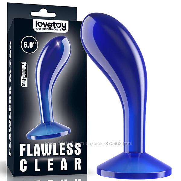 Стимулятор простати на присосці Flawless Clear Prostate Plug 6.0 LoveToy