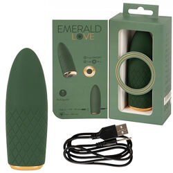 Розкішний вібратор міні зелений Emerald Love Luxurious Mini Vibrator від Yo