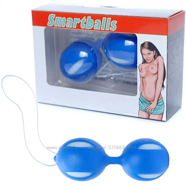 Силіконові вагінальні кульки сині Smartballs Blue від Boss Series