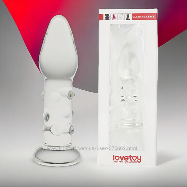 Анальна пробка зі скла прозора Glass Romance 5.5 LoveToy