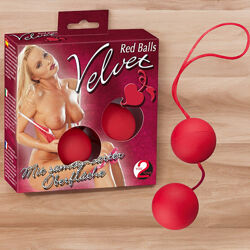 Вагінальні кульки червоні зі зміщеним центром ваги Velvet Red Balls You2Toy