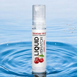 Лубрикант з ефектом вібрації вишня Liquid vibrator Cherry Amoreane Med 