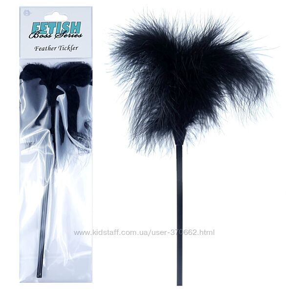 Чорний тіклер для лоскотання Feather Tickler Black Boss Series Fetish