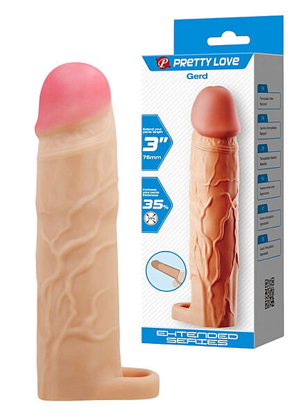 Насадка презерватив із підхоплюванням мошонки 7.6 см Pretty Love Grd