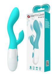 Вібратор із стимуляцією клітора бірюзовий Pretty Love Brighty LyBaile