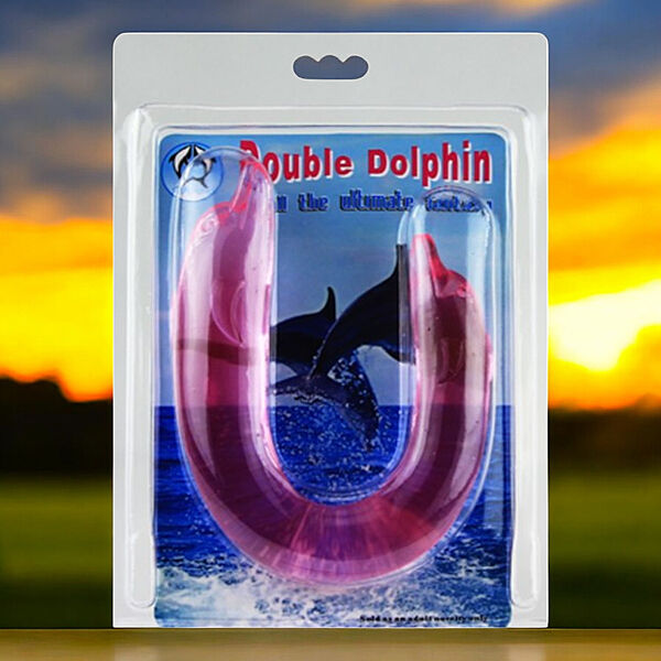 Двосторонній фалоімітатор у вигляді дельфіна Double dolphin LyBaile