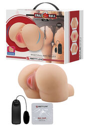 Реалістичний мастурбатор вагіна та анус з вібрацією Crazy Bull Kylie