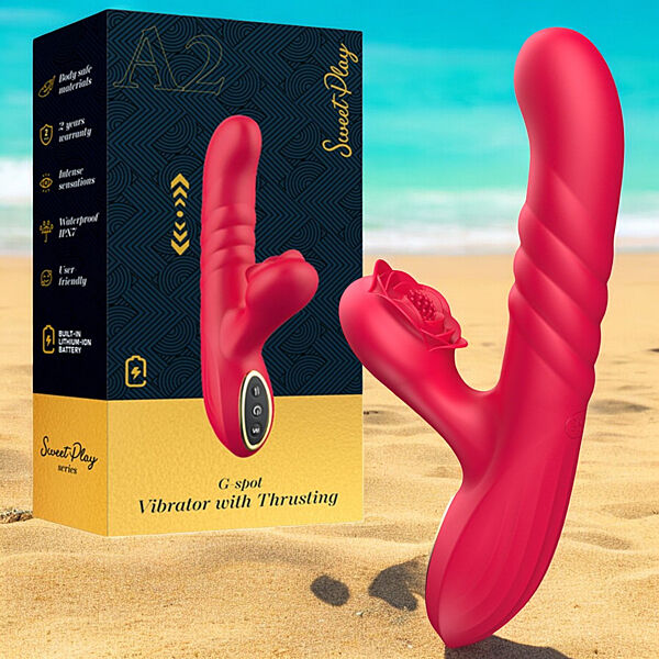 Вібратор кролик зі зворотно-поступальними рухами Sweet Play A2 Erospace