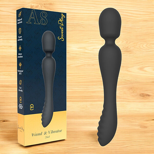 Універсальний вібратор 2 в 1 перезаряджаємий Sweet Play Wand A8 Erospace