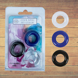 Набір із 3 ерекційних кілець Stay Hard Cock Ring Set-color Boss Series