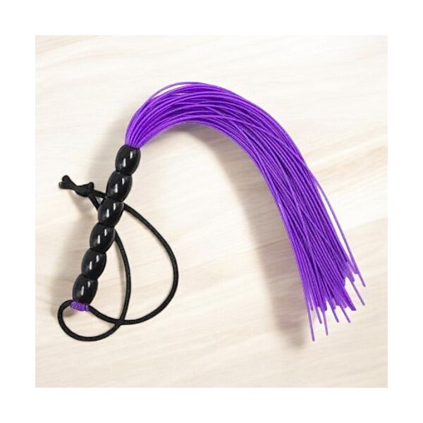Міні флогер чорний з фіолетовим DS Fetish