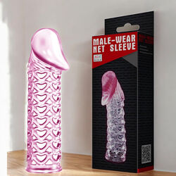 Еластична насадка на пеніс рожева Male-Wear Net Sleeve LyBaile