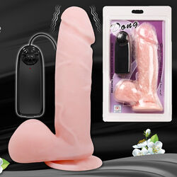 Реалістичний фалос з вібрацією на присосці й виносним пультом керування