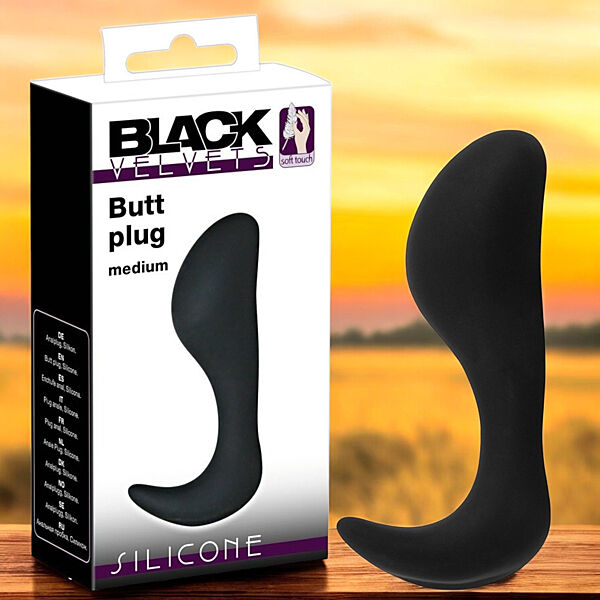 Анальна пробка силіконова чорна для початківців та досвідчених Butt Plug