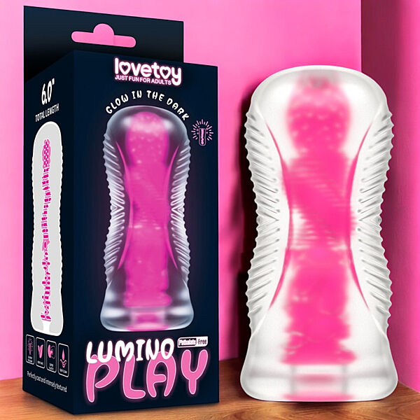 Мастурбатор який світиться в темряві Lumino Play рожевий 6 дюймів